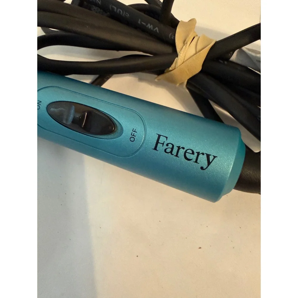 Farery Mini Hair Brush 3/4 Inch Heated Round Brush Blue Travel Styler FA019B